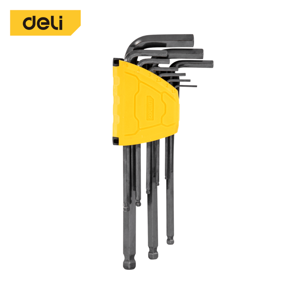 ชุดประแจแอลหัวบอล DELI EDL232209H-BK-01 สีดำ_0